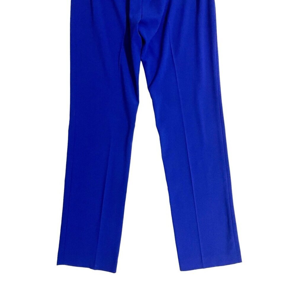 T Tahari Blue Dress Suit Pants Straight Leg Green Inseam Stripe SZ 4 New - Picture 7 of 11